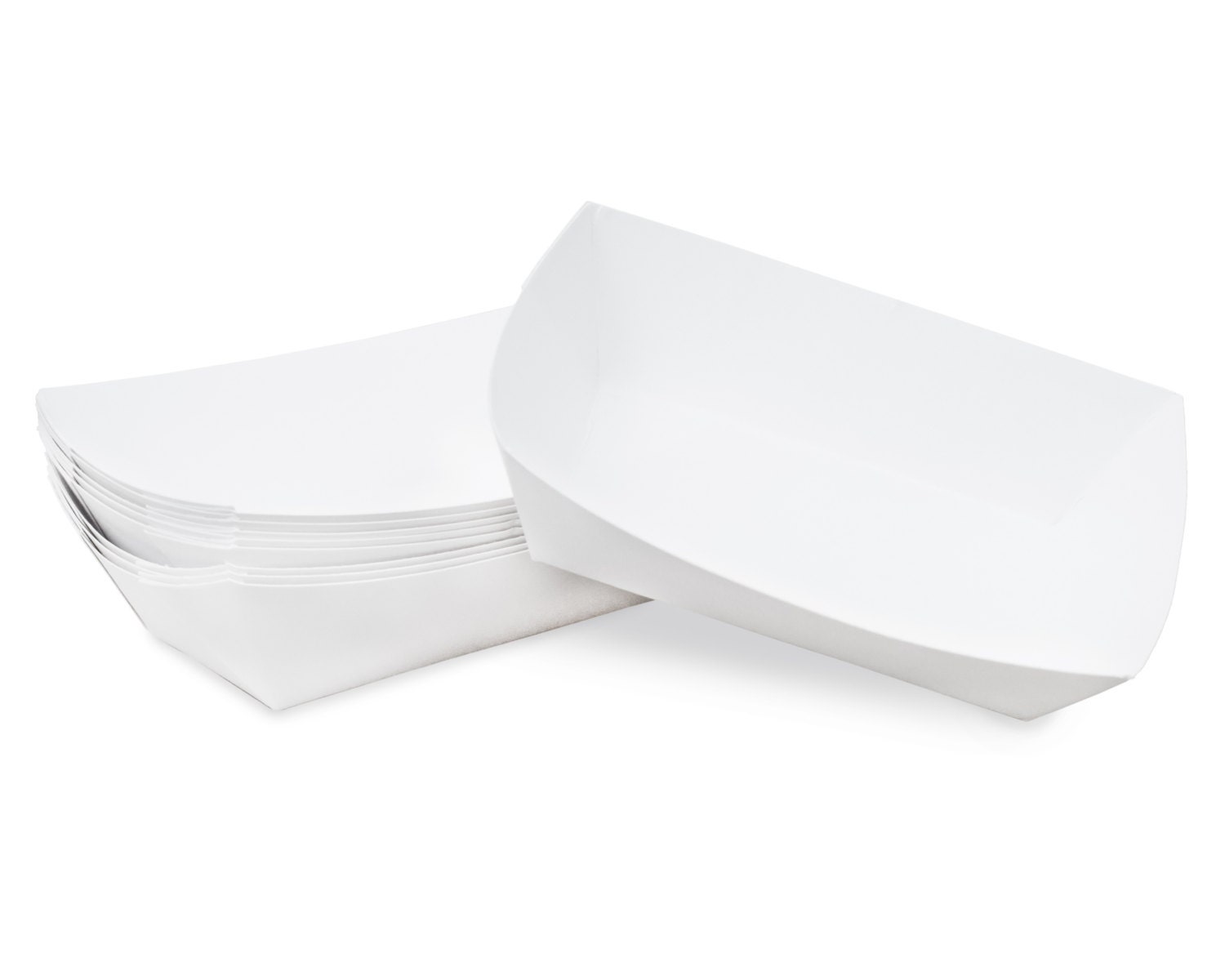 Paper Food Tray, Mini 1/4 lb White Paper Tray Snack Boxes Concession