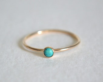 Gold Turquoise Ring, Gold Filled Turquoise Ring, Turquoise Ring Gold, Turquoise Stacking Ring, Dainty Ring, Stackable Ring, Delicate Ring