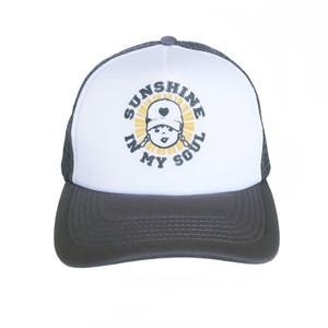 Trucker Hat For Women Sunshine In My Soul Zen Quote Mesh Trucker Hat Baseball Cap