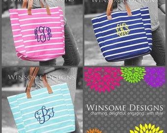 Monogram Tote-Monogram Tote Bag-Preppy Monogram Tote-Monogram Tote Bags-Monogram Gift-Tote with initials-Trendy Monogram