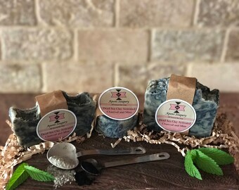 Dead Sea Clay Activated Charcoal and Mint Bar Soap