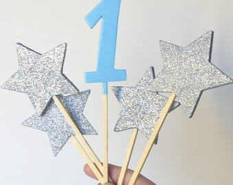 Cake Topper Glitter Stars