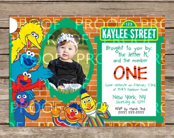 Custom Sesame Street Birthday Card