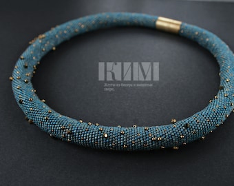 Bead Crochet Necklace - Constellations of the Northern Hemisphere with Swarovski