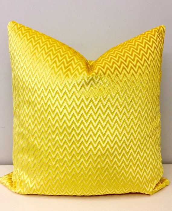 Yellow Velvet Pillow Yellow Pillow Cover Velvet Pillow