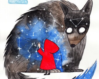 Original artwork "You're All My Stars" A4 watercolours