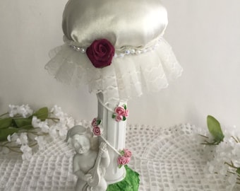Angel pedestal, Pin Cushion / cottage chic pedestal Pin cushion
