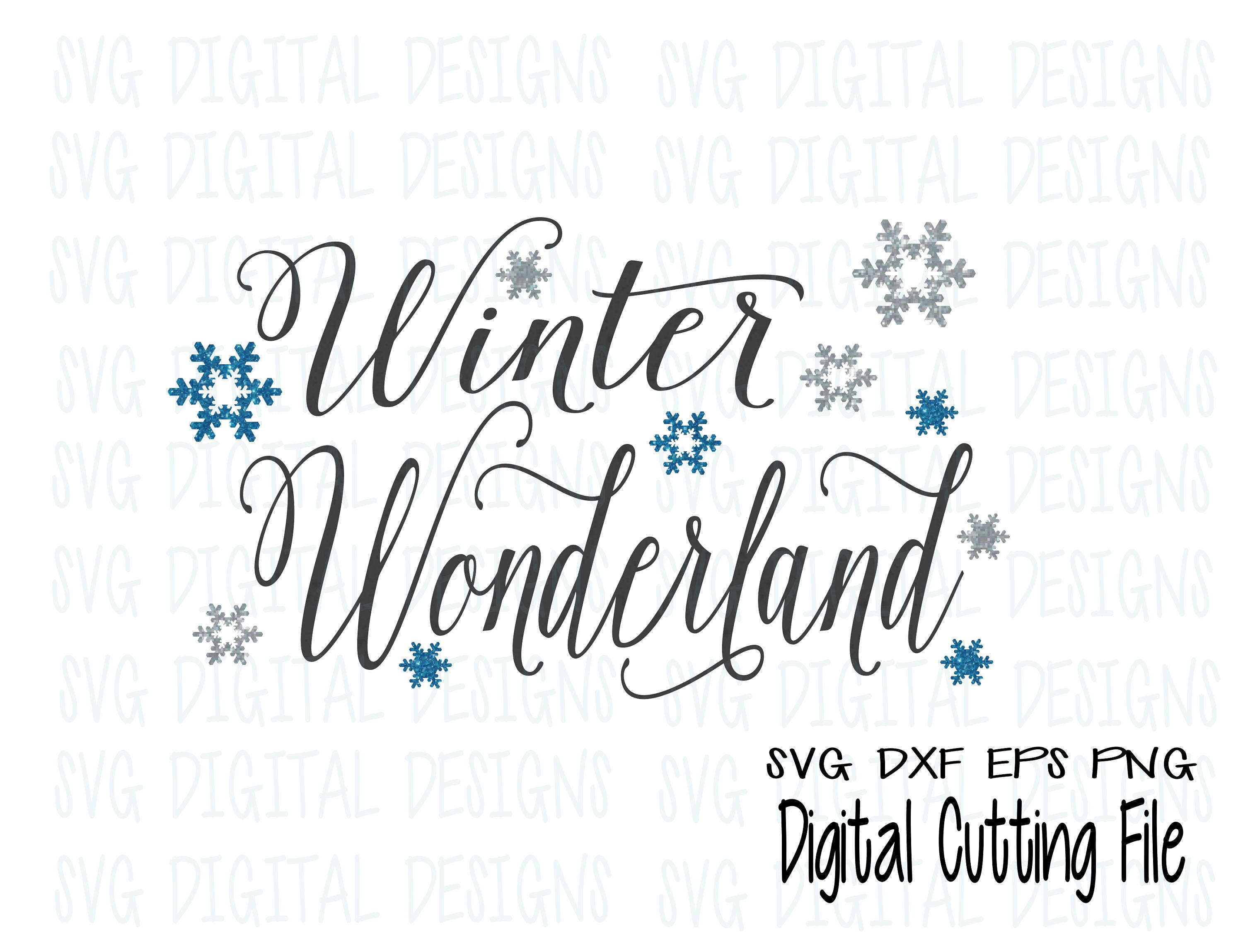 Download Winter Wonderland SVG Cut File DesignChristmas Quote Svg Dxf