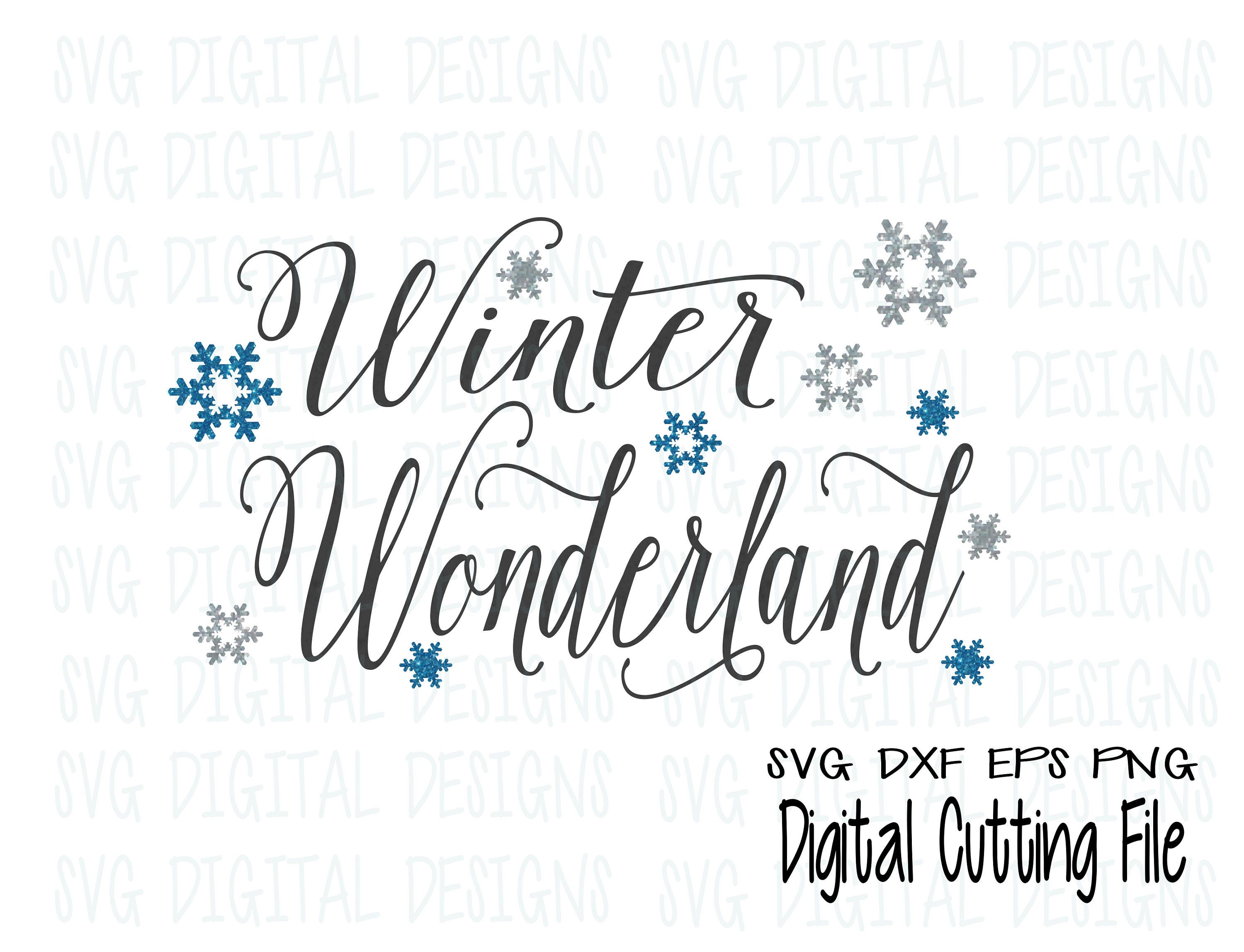 Winter Wonderland SVG Cut File DesignChristmas Quote Svg Dxf