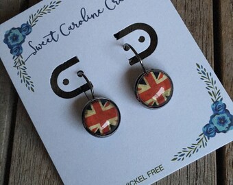 Union Jack dangle earrings