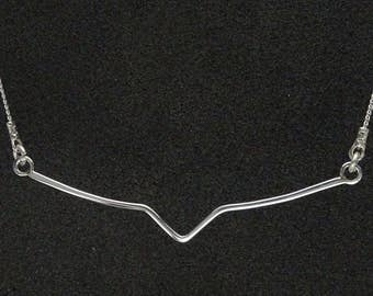 long geometric necklace, simple geometric necklace, delicate geometric necklace, triangle necklace, large geometric necklace