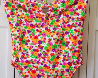 Beautiful Bandeau Tank Suit from the 80s.