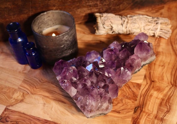 Huge Uruguayan Amethyst Cluster 2.94kg, Large Raw Amethyst, Natural Amethyst Cluster, Amethyst Geode, Boho Decor, Crystal Jewelry Display