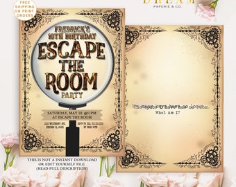 Free Escape Room Invitation Template Free Escape Room Invitation Template