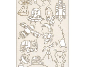 Chipboard scrapbooking space