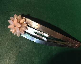 Hair Clip with pink blossom
