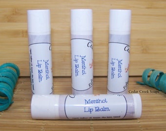 Menthol Lip Balm ~ Menthol Lip Balm ~ Natural Beeswax Lip Balms