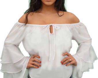 LIVE4TRUTH White Tie Front Top