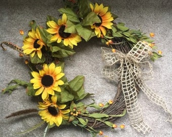 Summer Sunflower Wreath
