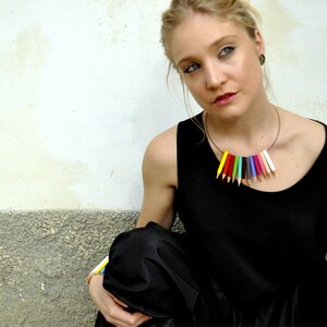 Colored pencil necklace