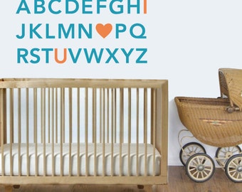 Alphabet Wall Decals - Custom Nursery Wall Decals