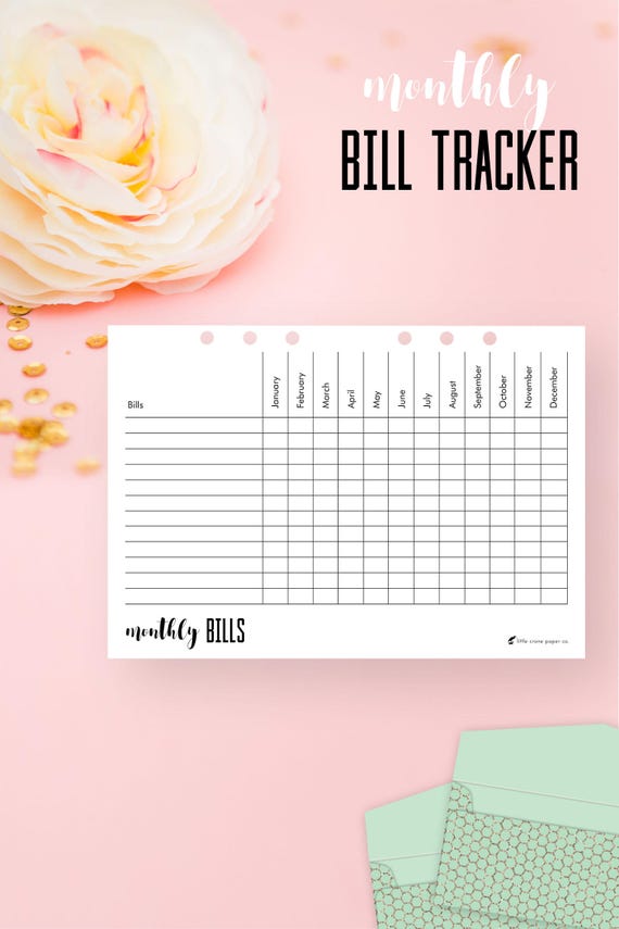 monthly bills tracker