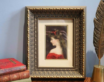 SALE Raphael Tuck & Sons Phyllis No.2743 Framed Postcard by Angelo Asti c1906 Phyllis