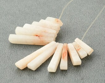 One Strand Pinkstone Rectangle Beads 13pcs