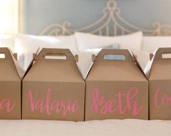 Personalized Gable Box-Great gift box for bridesmaids,groomsmen,bachelorette parties,destination weddings,girls weekends,hotel welcome boxes