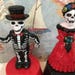 Dia de los Muertos Day of the Dead Couple Set Collectible Solar Dancing Toys Halloween Holiday Decor Wedding Cale Toppers