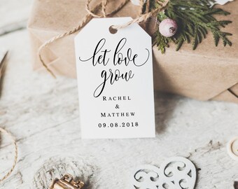 Let love grow tags printable Wedding favor tags template Succulent favors tag Let love grow tags download Succulent tag Wedding pdf #vm11
