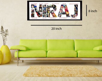 personalized framed name collage