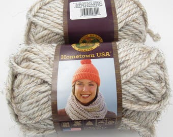 Lion Brand Hometown USA Yarn Super Bulky 6 Kansas City Wheat