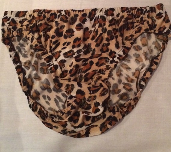 Brown Black Gold Sparkle Leopard print design mens bikini