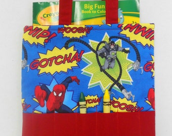 Spiderman Crayon Tote