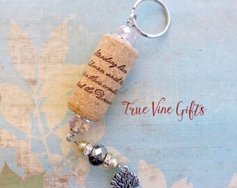 Dreaming Tree Wine Cork Keychain