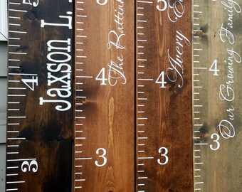 giant ruler hand painted family growth chart childrens personalized kids growth chart