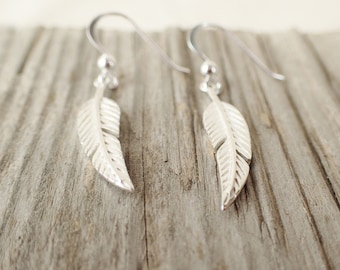 925 Sterling Silver Leaf Earrings