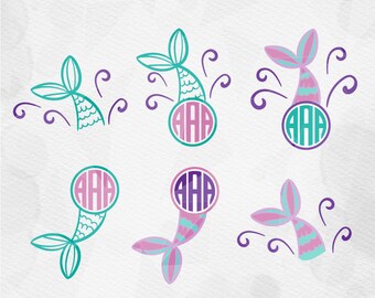 Download Mermaid Tail SVG Split Mermaid Monogram Svg Mermaid SVG