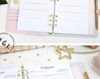 Printed A5 Gratitude journal, Gratitude planner, Writing journal, Prayer journal, Planner inserts, A5 Planner inserts, Planner refill