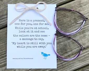 Back to School Bracelet Set - Adult/Child/Children, Adjustable, Waterproof, Colorfast, Stackable, Friendship Bracelet - A, B, C, D, E