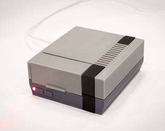 3D Printed NES Case for Raspberry Pi with Cooling Fan & LED