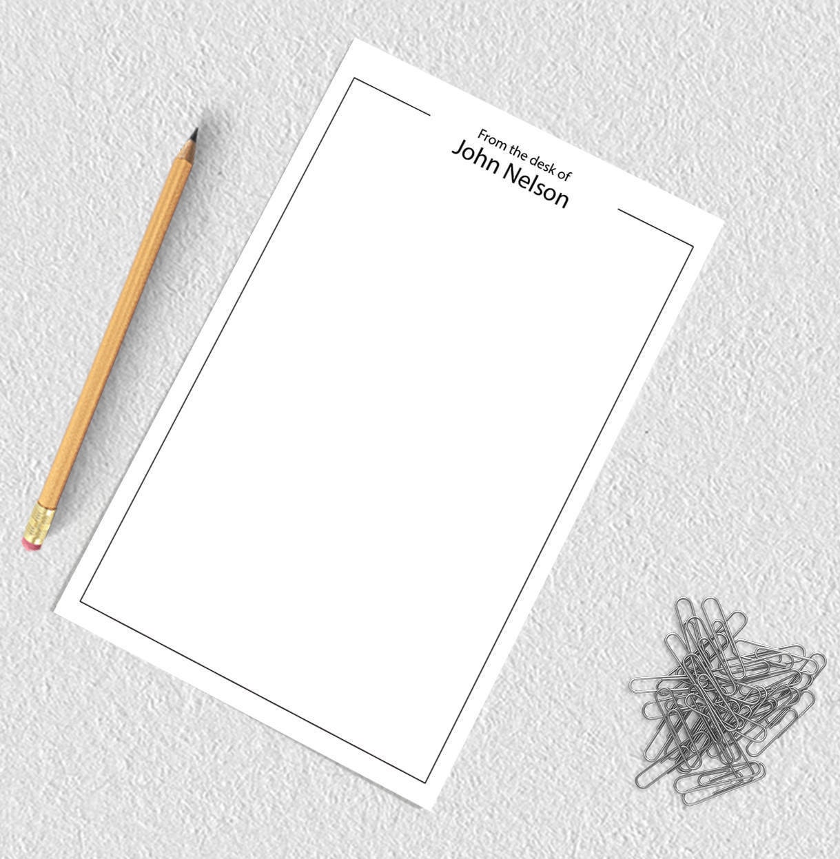 Personalized notepad from the desk of notepad custom