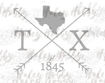 Texas Silhouette file shirt DXF SVG cut file silhouette digital file