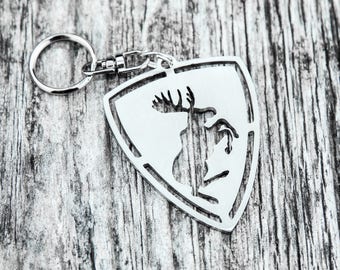 Volvo moose keychain stainless steel keyring for car S60 S80 V70 V80 parts accessory Gift Present for Him