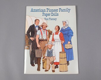 Tom Tierney American Pioneer Family Paper Dolls Book New and Uncut
