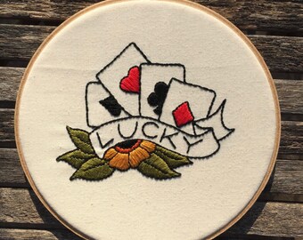 Lucky Traditional Tattoo - Embroidery Art