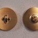 Set of 6 JHB Intl Gold Round Metalized Plastic Buttons Corduroy 7/8” or 22 mm lyk0004