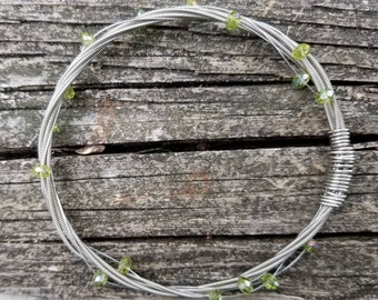 Recycled guitar string bracelet