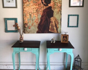 Farmhouse Cottage Style Nightstands Side Tables